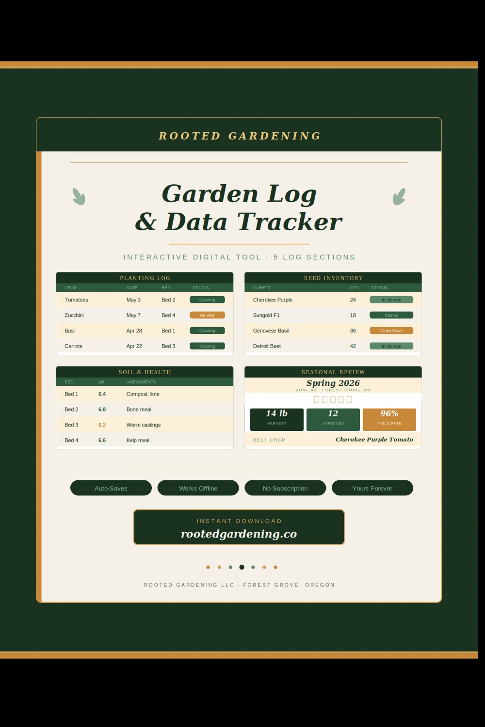 Garden Log & Data Tracker cover